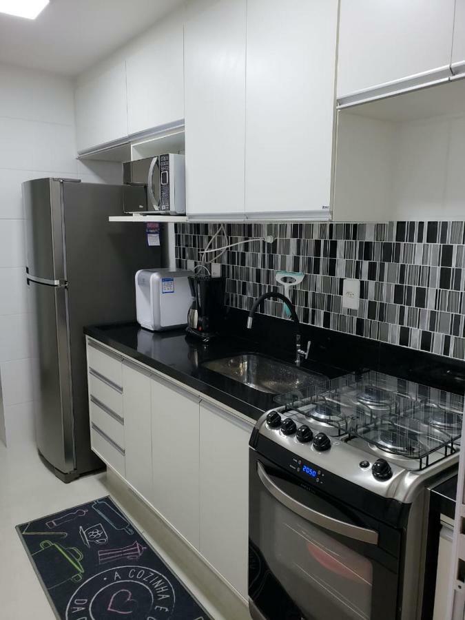 Apto Com Vista Para O Mar E Ampla Varanda Gourmet Apartman Guarujá Kültér fotó