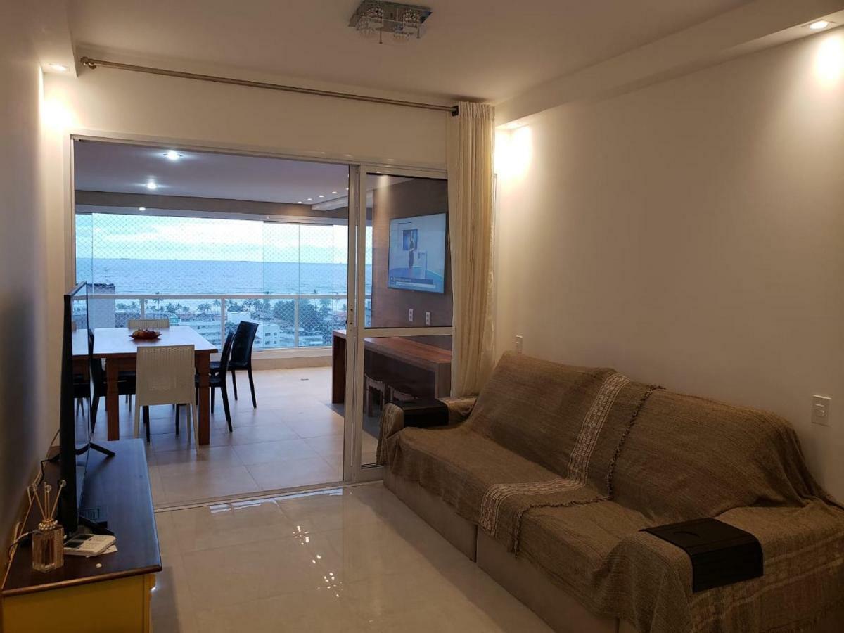 Apto Com Vista Para O Mar E Ampla Varanda Gourmet Apartman Guarujá Kültér fotó